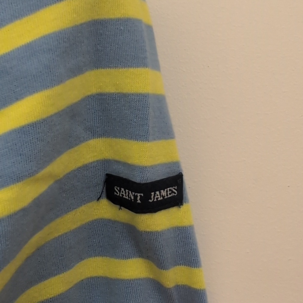 SAINT JAMES Striped Blue and Yellow Top Size 4us - Picture 5 of 6